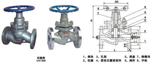 法兰式柱塞阀