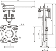 D73H对夹手动硬密封蝶阀